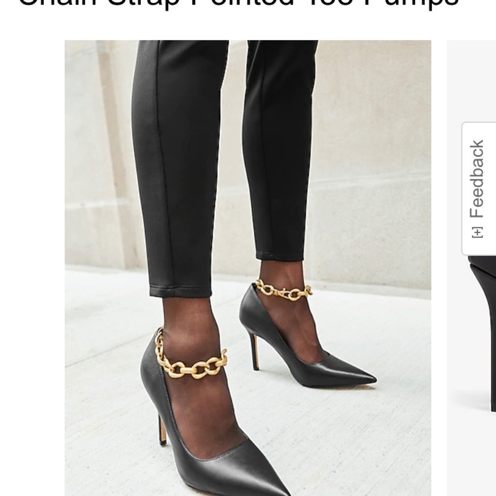 Express chain black pumps size 10 new - Picture 1 of 6
